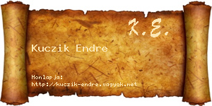 Kuczik Endre névjegykártya